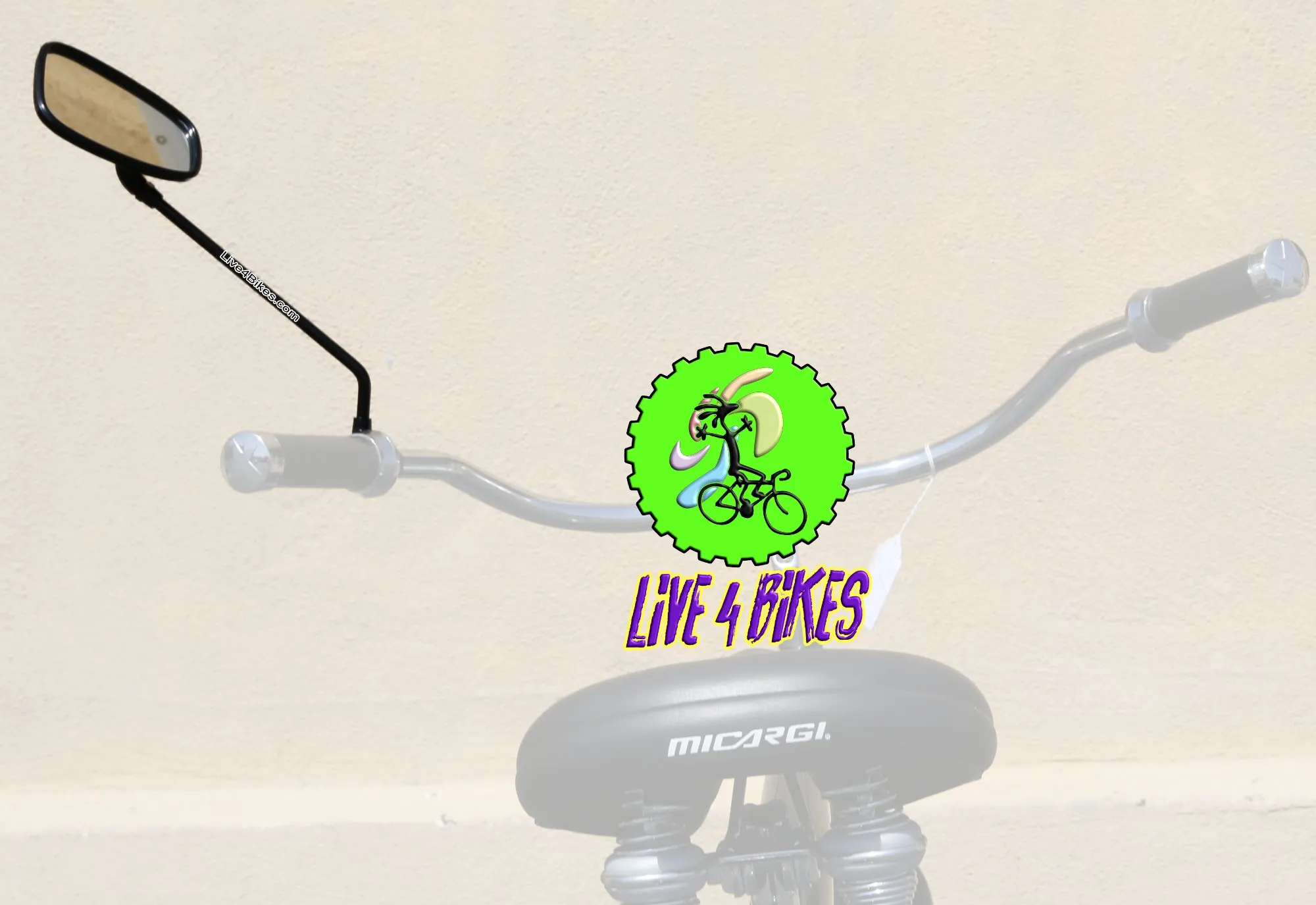 SunLite DH II Heavy Duty 11-1/2" stem Bicycle Handlebar Bolt On Mirror -Live4bikes