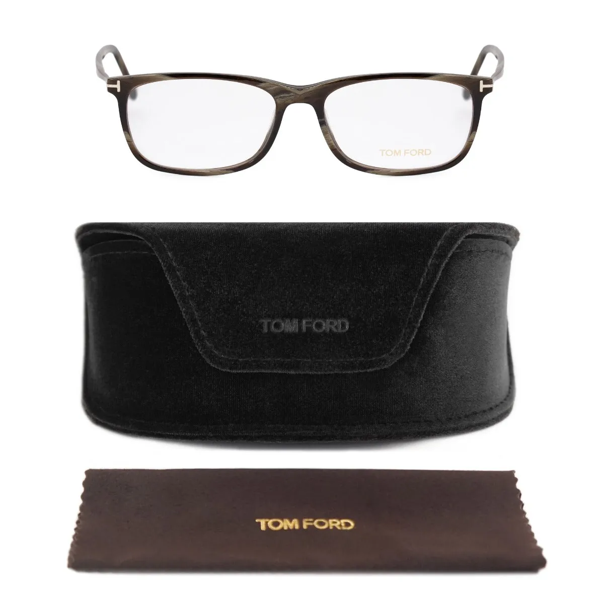 Tom Ford Men's Rectangular Opticals FT5398 061 55